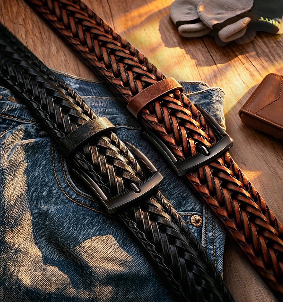 BULLIANT belt 2Pack buckle closeup highlighting durable zinc alloy buckle.