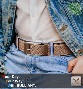 BULLIANT no-hole buckle design for a sleek casual look.