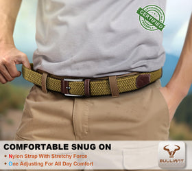 BULLIANT belt soft nylon strap conveys lightweight comfort during activities