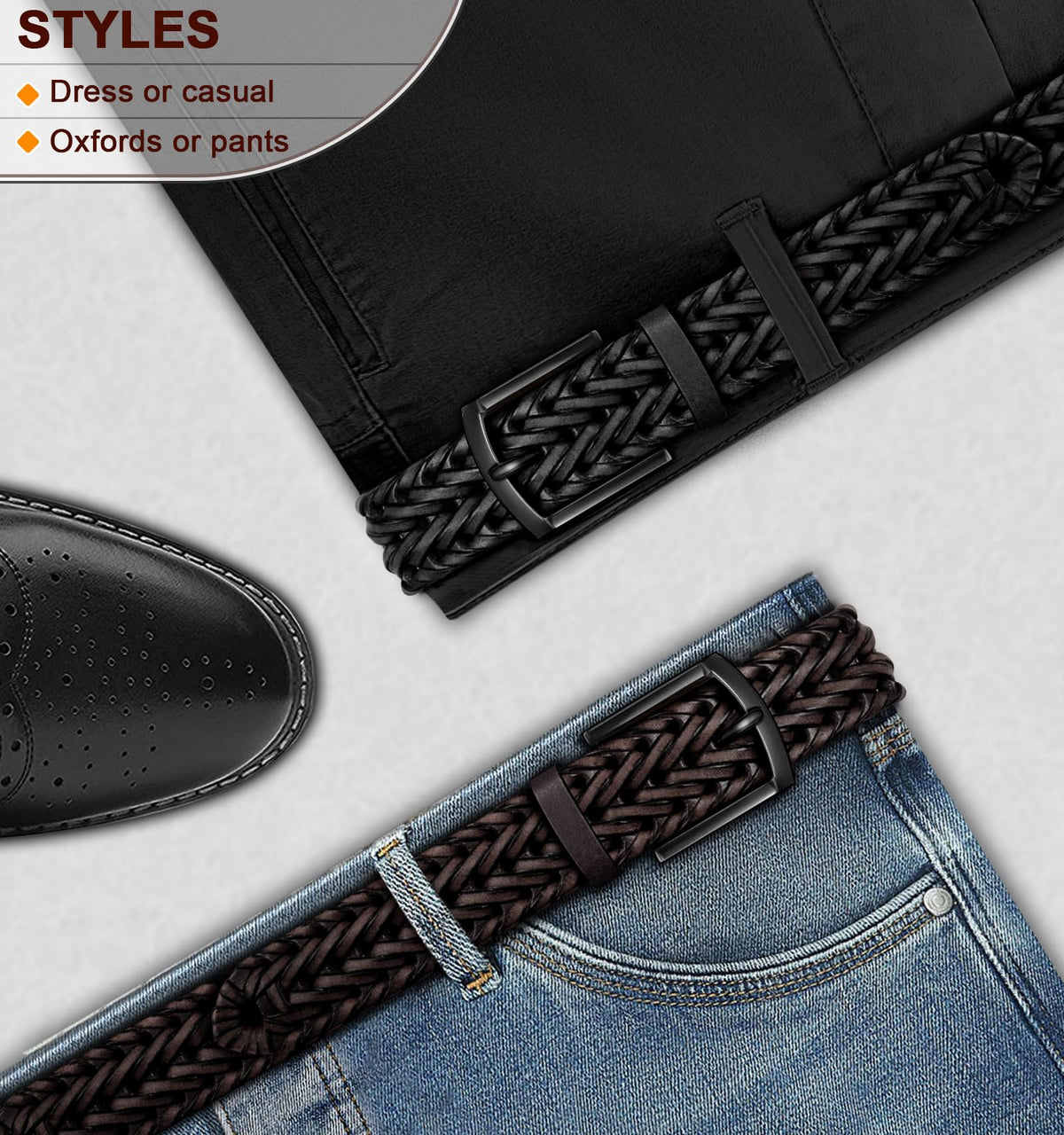 BULLIANT belt features a scratch-resistant buckle for daily wear.
