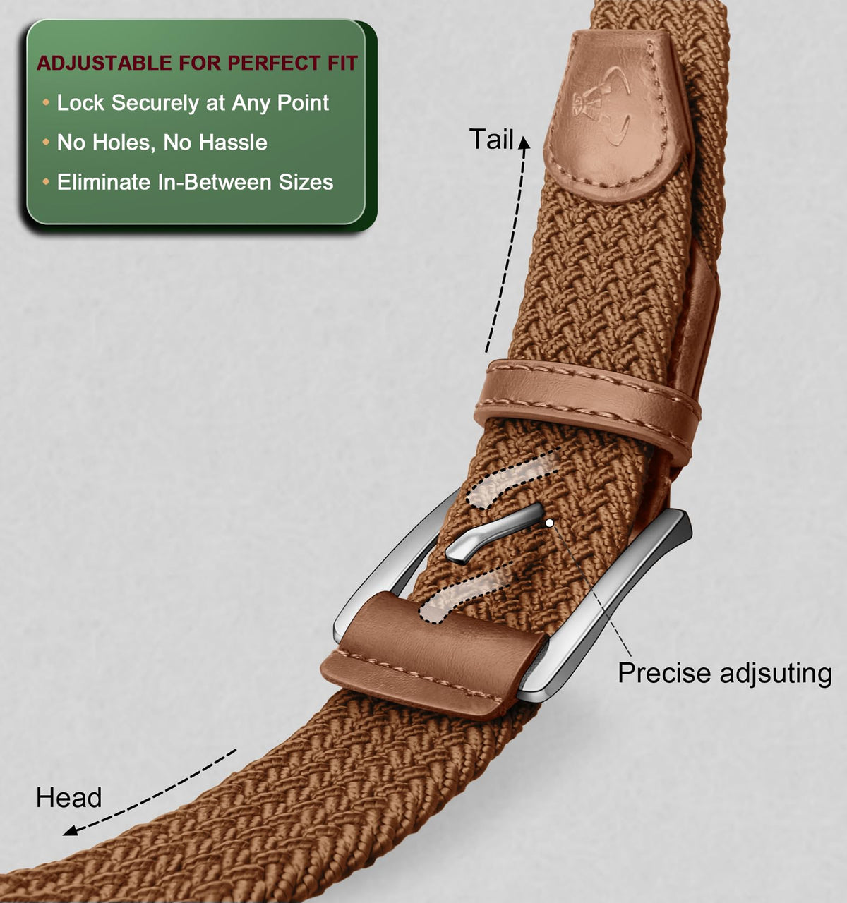 BULLIANT belt built with rugged nylon strap for everyday wear