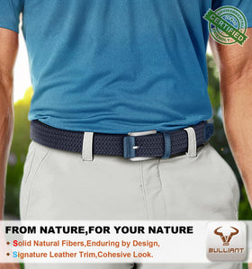 BULLIANT belt beige close-up highlighting clean no-hole buckle design
