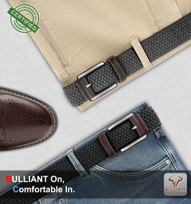 BULLIANT belt nylon strap close-up emphasizing easy cleaning and durability.