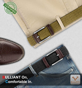 BULLIANT belt uses durable nylon strap and sturdy buckle for daily use.
