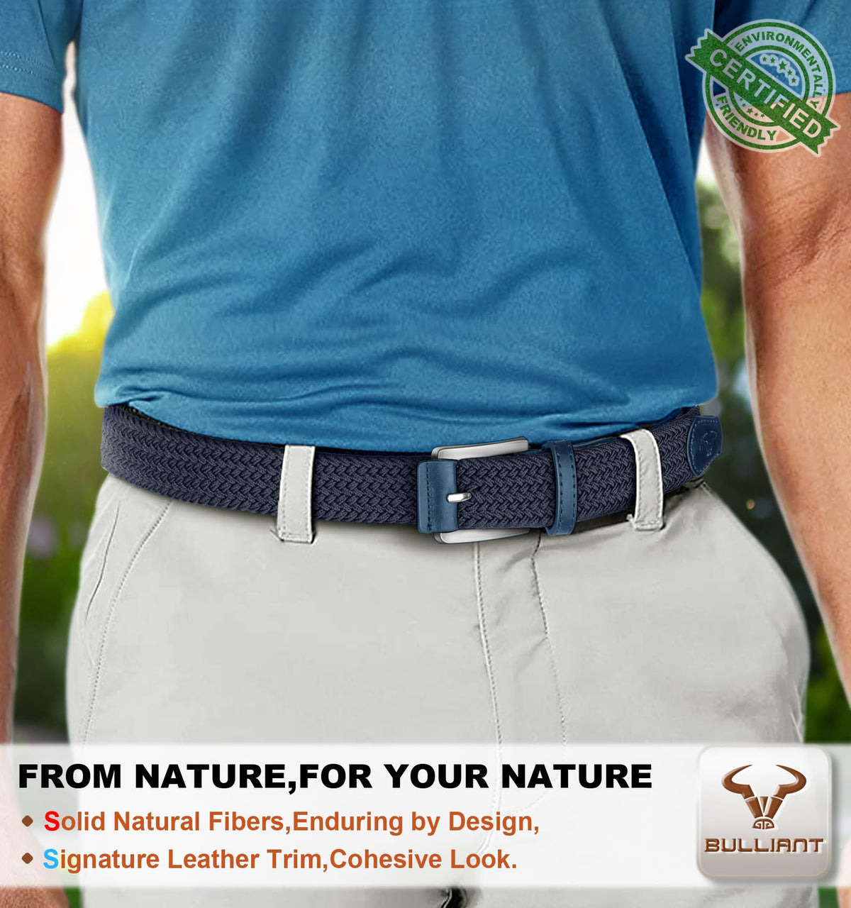 BULLIANT elastic strap detail highlighting flexible, all-day wear.