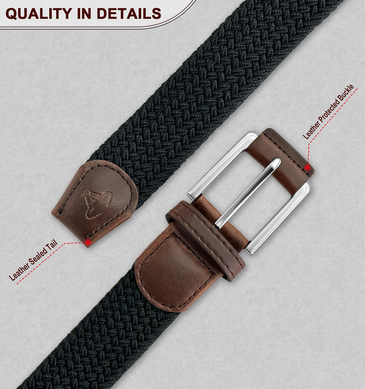 BULLIANT nylon fabric strap offers easy cleaning and durability.