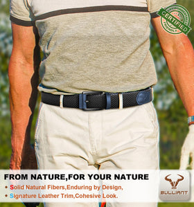 BULLIANT braided stretch detail shows flexible belt texture