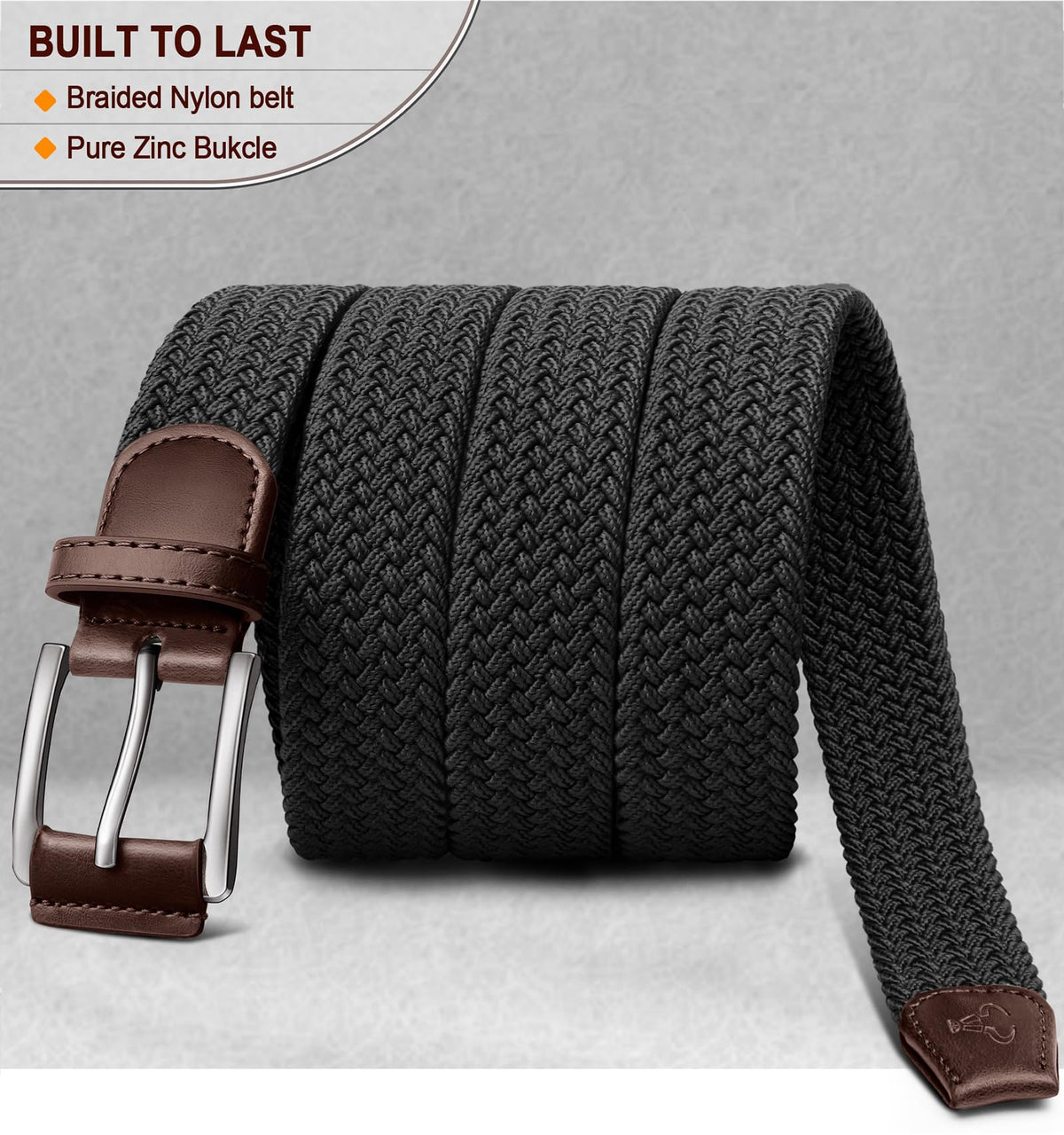 BULLIANT belt texture closeup reveals soft elastic fabric for comfort
