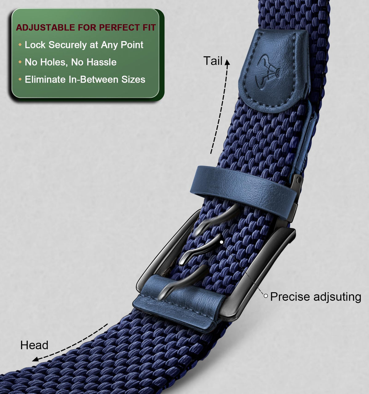 BULLIANT golf belt worn on a cart ride on course