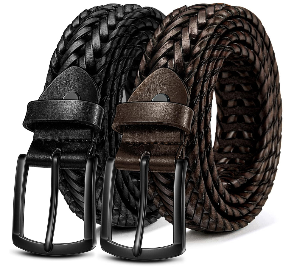 BULLIANT men's braided belt closeup highlights durable weave for everyday wear.