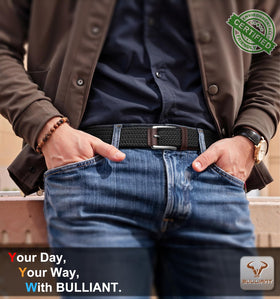 BULLIANT no-hole buckle system creates a modern look with versatile styling.