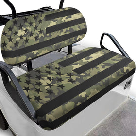 Bulopur American Flag Golf Cart Seat Towel Cover on the front seat provides a secure fit.