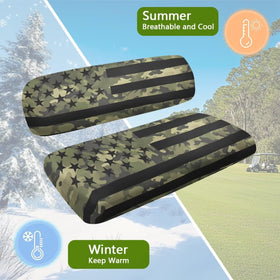 Bulopur American Flag Golf Cart Seat Towel Cover provides UV protection against sun fading.