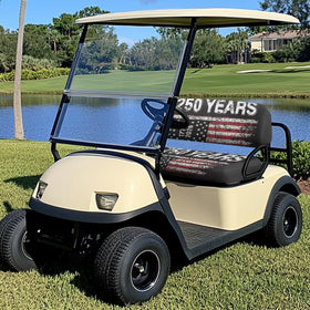 Bulopur American flag golf cart towel backrest cover with secure fit and cozy support.