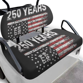 Bulopur American flag golf cart towel front seat cover with UV protection and soft padding.