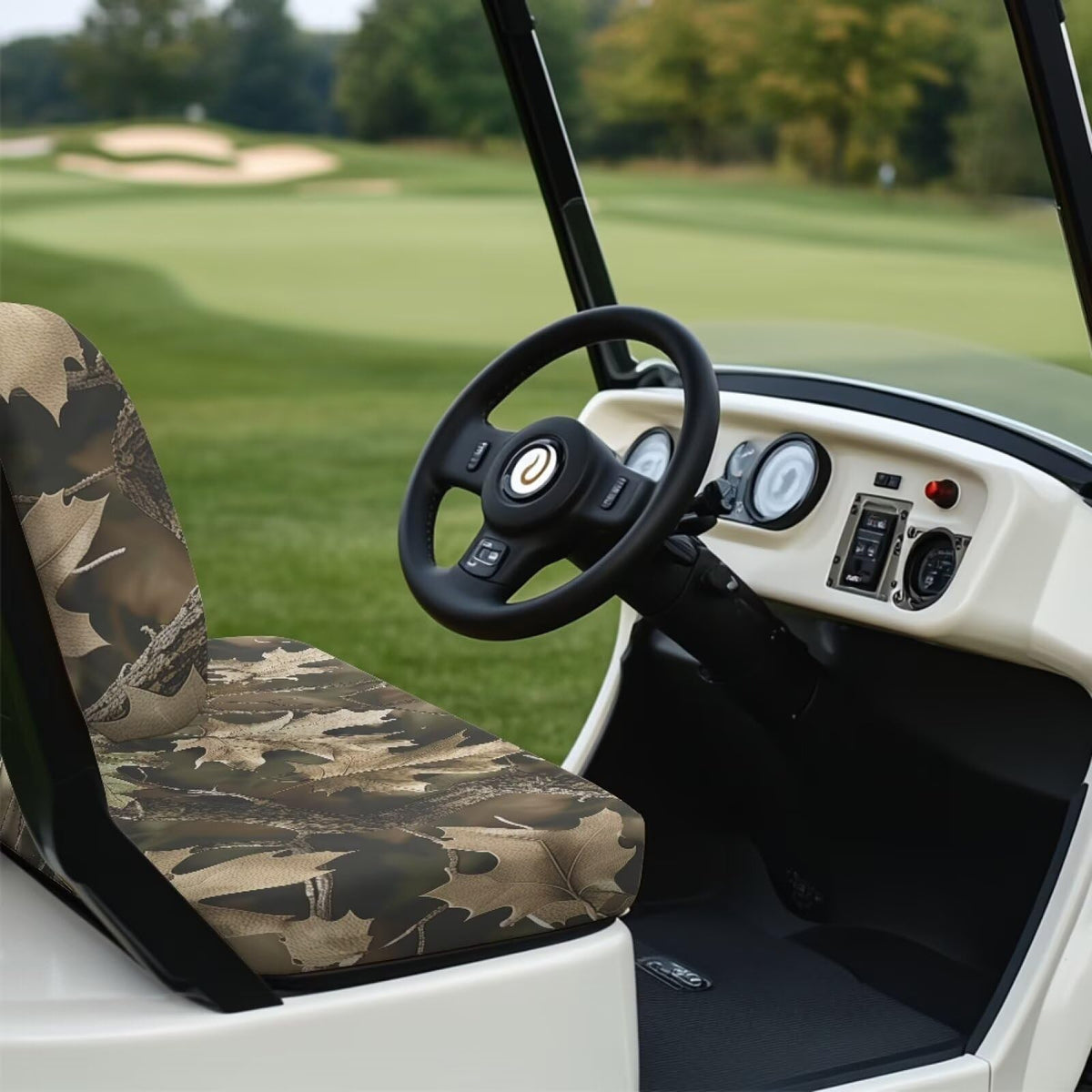 Bulopur Camo Backrest Cover close-up soft breathable material for comfort