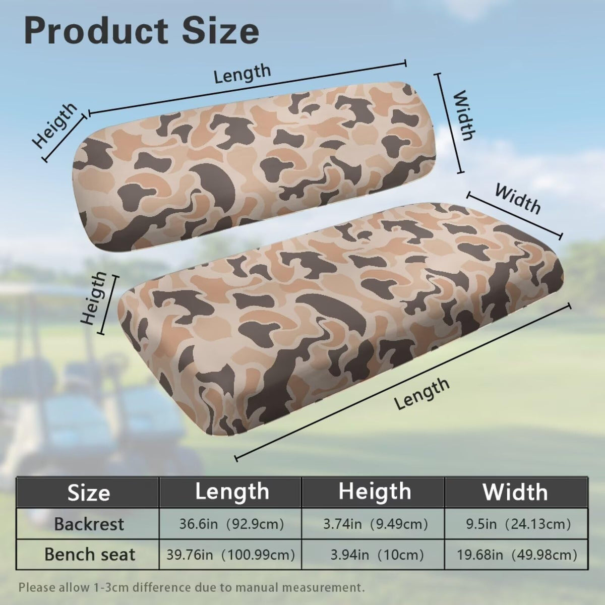 Bulopur Duck Hunting Camo non-slip backing keeps seat cover in place