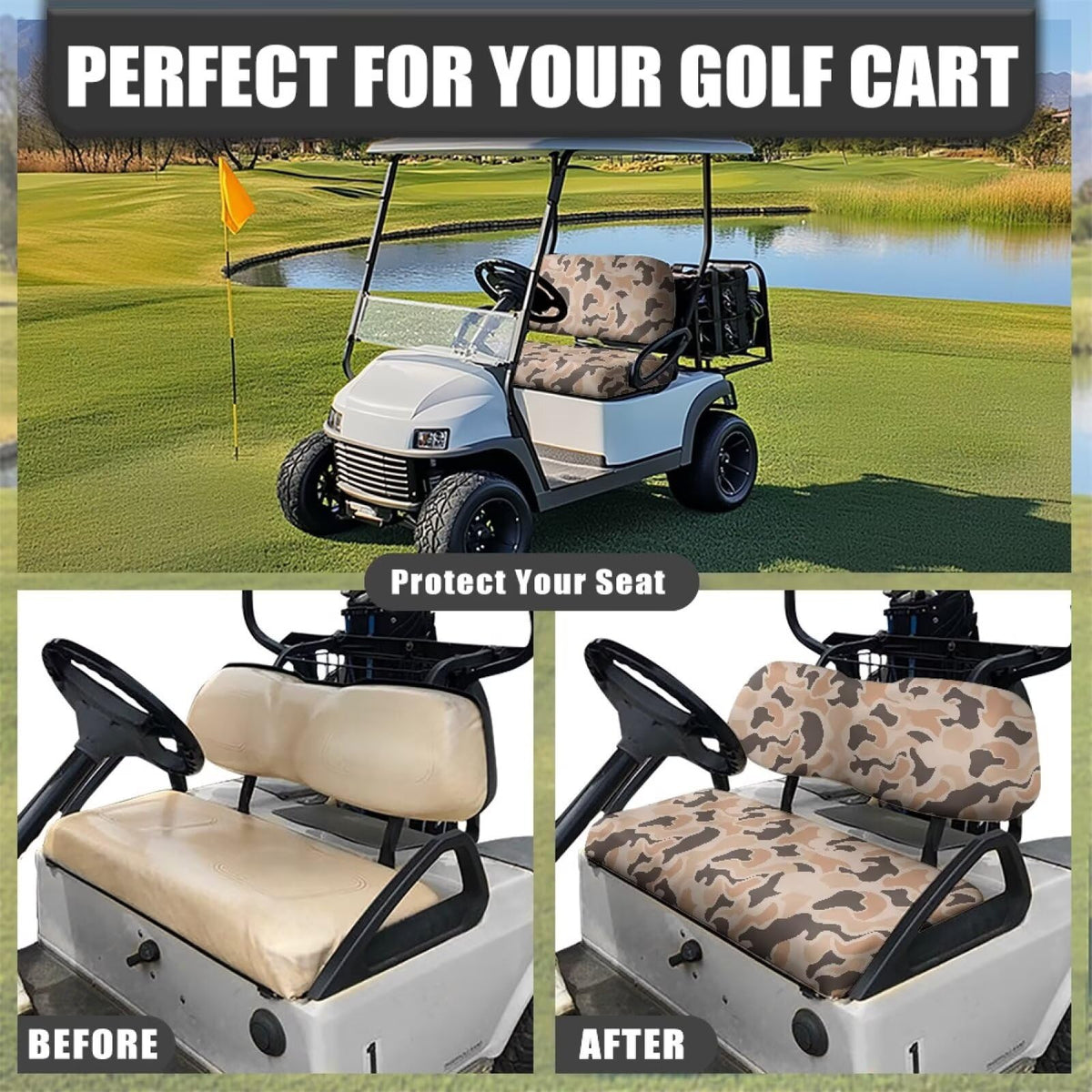 Bulopur Duck Hunting Camo seat cushion detail shows soft fabric