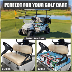 Bulopur front-pocket seat towel cover keeps golf accessories organized