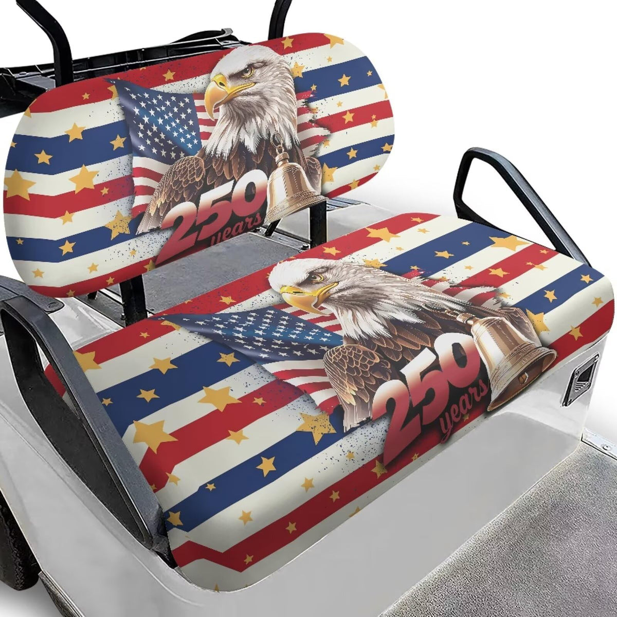 Bulopur golf cart seat cover front cushion showing snug universal fit and comfort