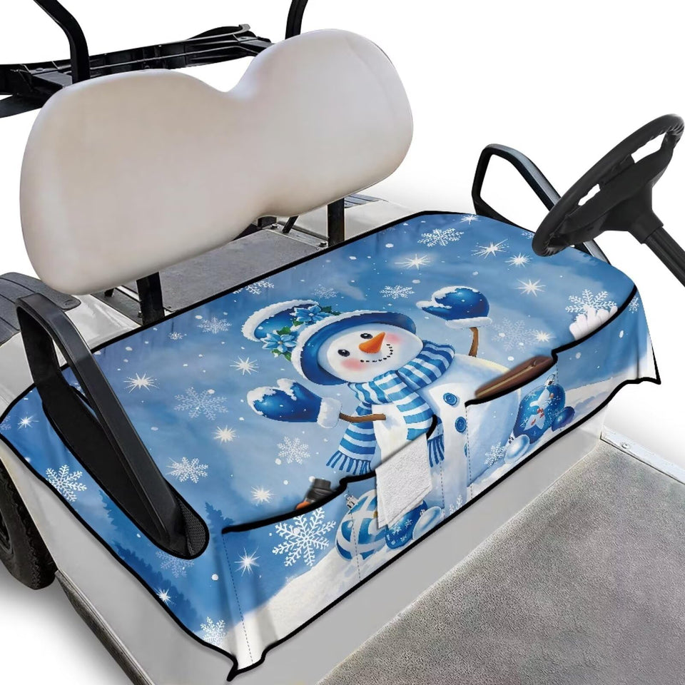 Bulopur golf cart seat towel cover front pocket for on-the-go storage.