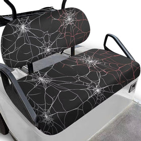 Bulopur spider web seat covers on front bench for Ezgo TXT, snug fit and stylish protection
