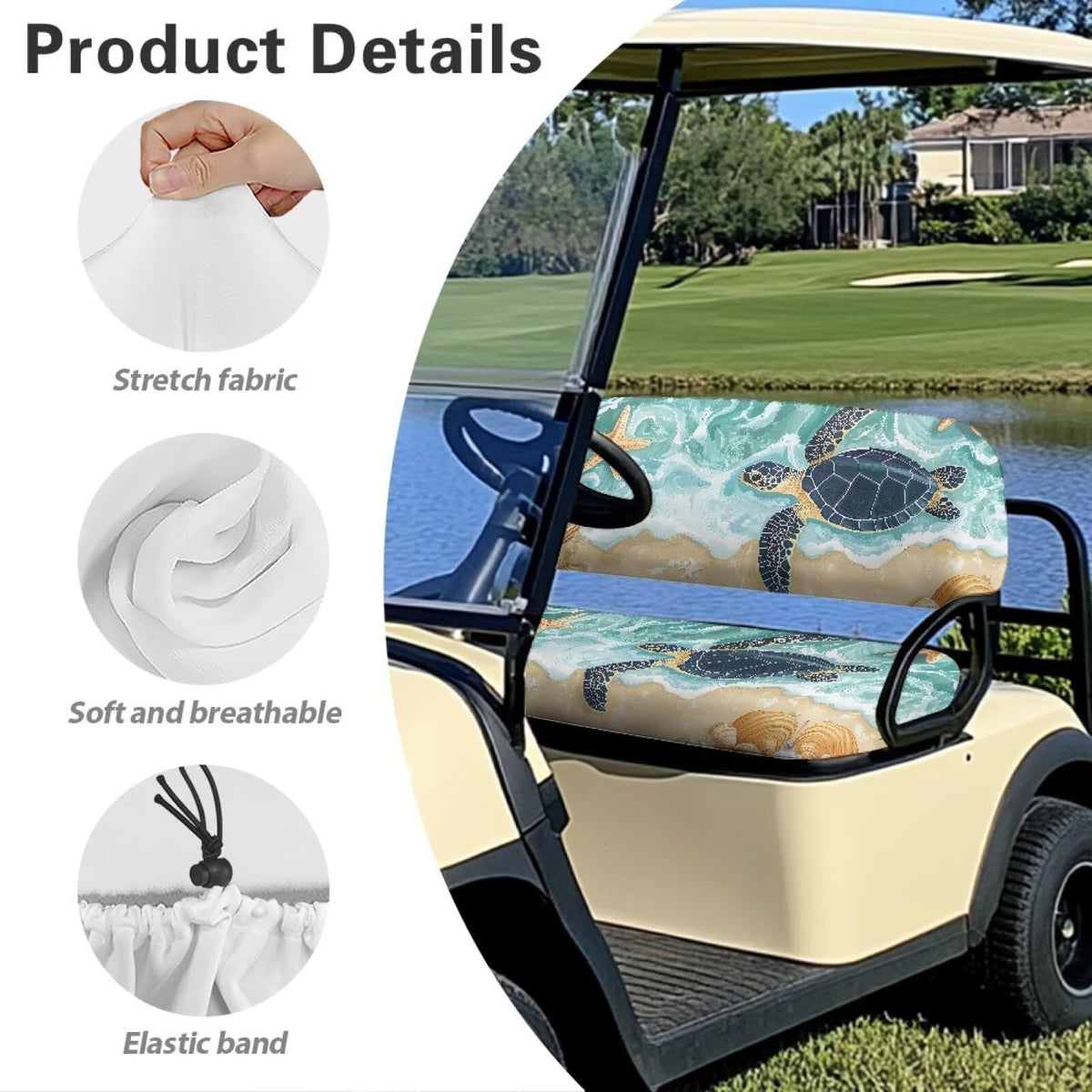 Bulopur UV-protection finish shielding golf cart seats from sun fade