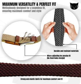 BUMA golf-ready stretch braided belt suitable for swings