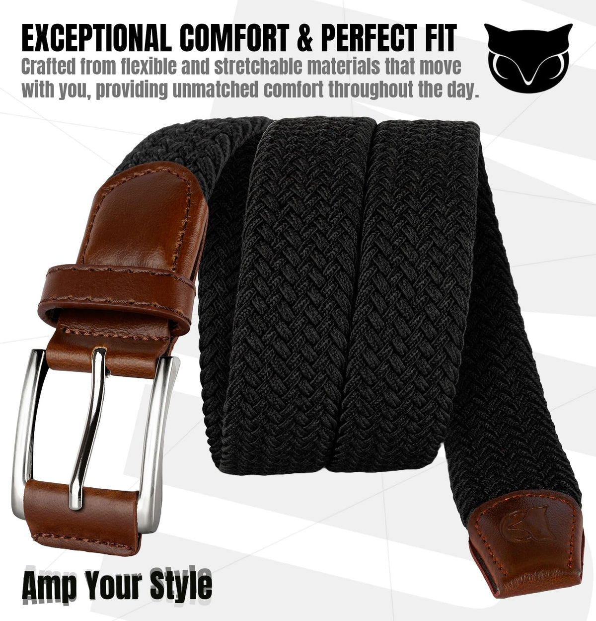 BUMA nylon leather belt demonstrates durable, easy to clean construction