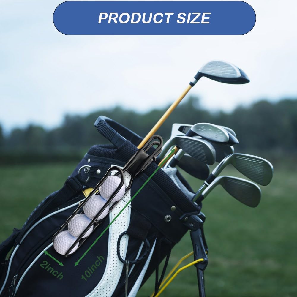 BUMOVE golf ball holder with binder clip highlights versatile bag mounting