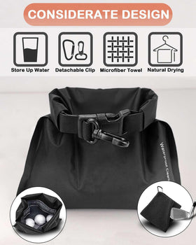 BUMOVE golf bag featuring waterproof clean-face liner to protect grooves during cleaning.