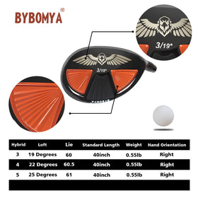 Bybomya G Series eagle-design clubhead adds style and confidence.