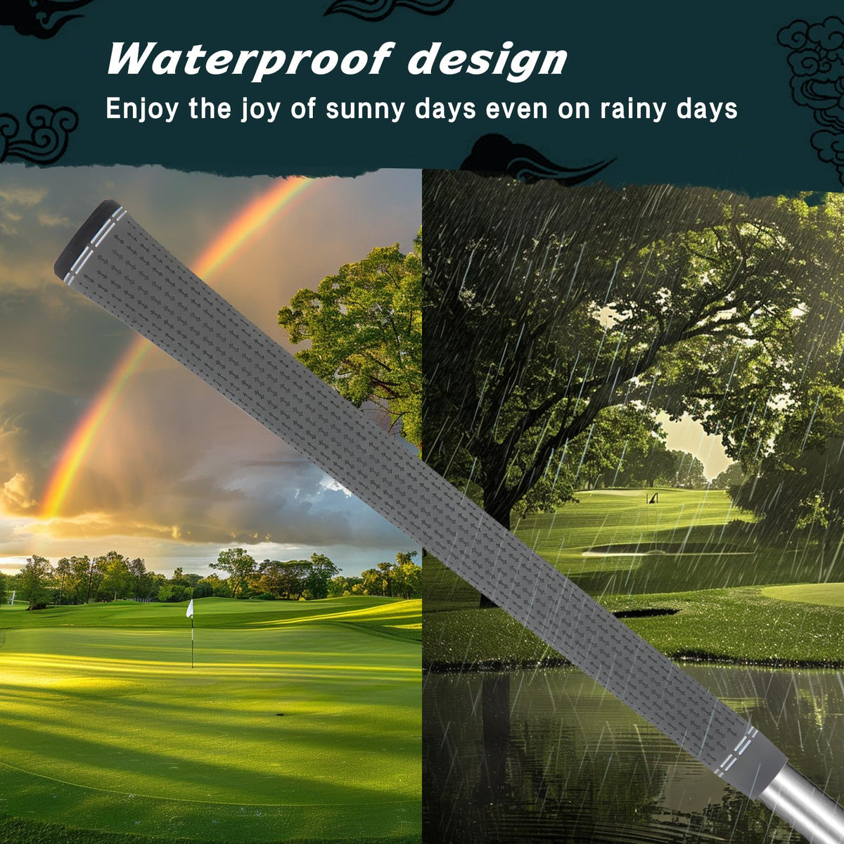 byBOMYA Golf Grips 8 Pack Blue – midsize option for comfortable control.