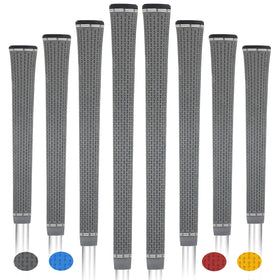 byBOMYA golf grips 8-pack displayed, highlighting all-weather grip option.