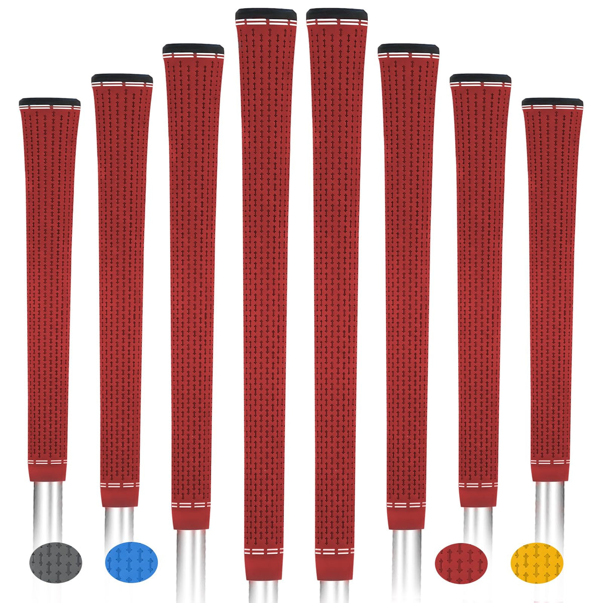 ByBOMYA golf grips 8-pack with soft rubber for comfortable grip.