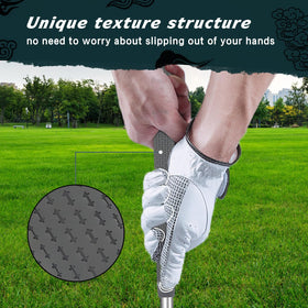 Close-up of byBOMYA golf grips texture showing non-slip surface.