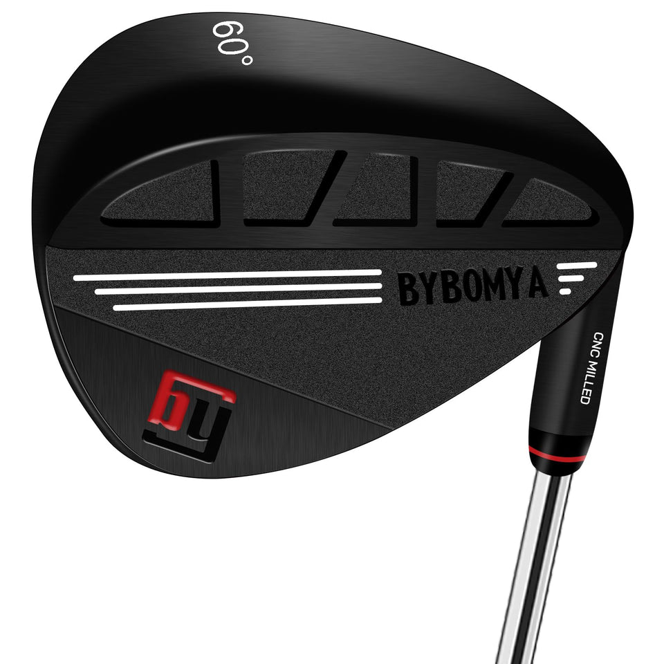BYBOMYA wedge 50-degree face close-up showing spin-ready grooves