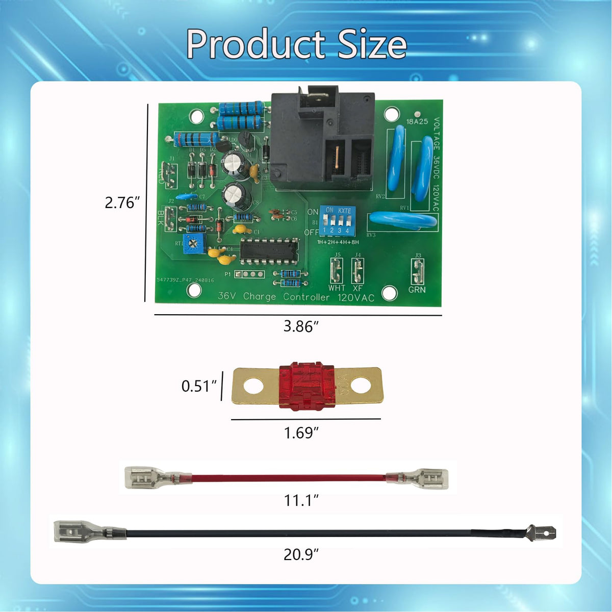 Bydorunce Powerwise charger board 36V compatibility for golf carts