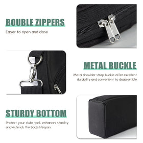 BYLIFOXED Sunday golf bag interior reveals 5–8 club capacity.