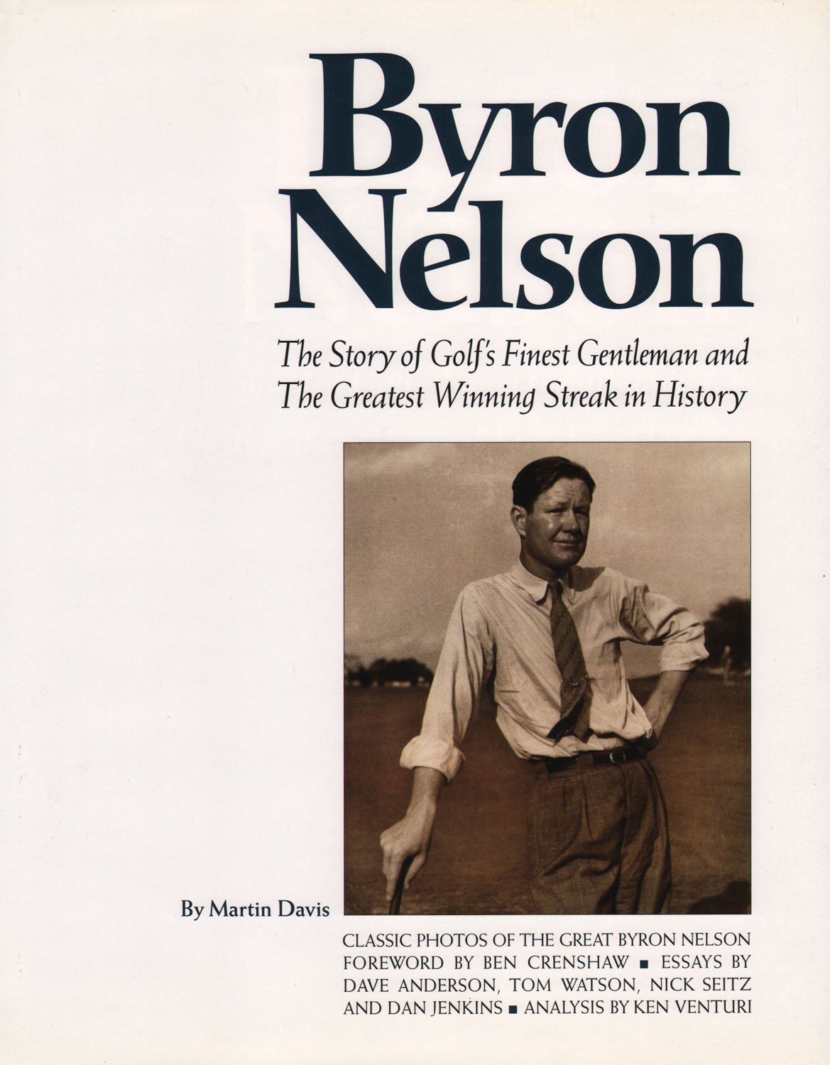 Byron Nelson book cover with six-color printing, ideal for golf history enthusiasts