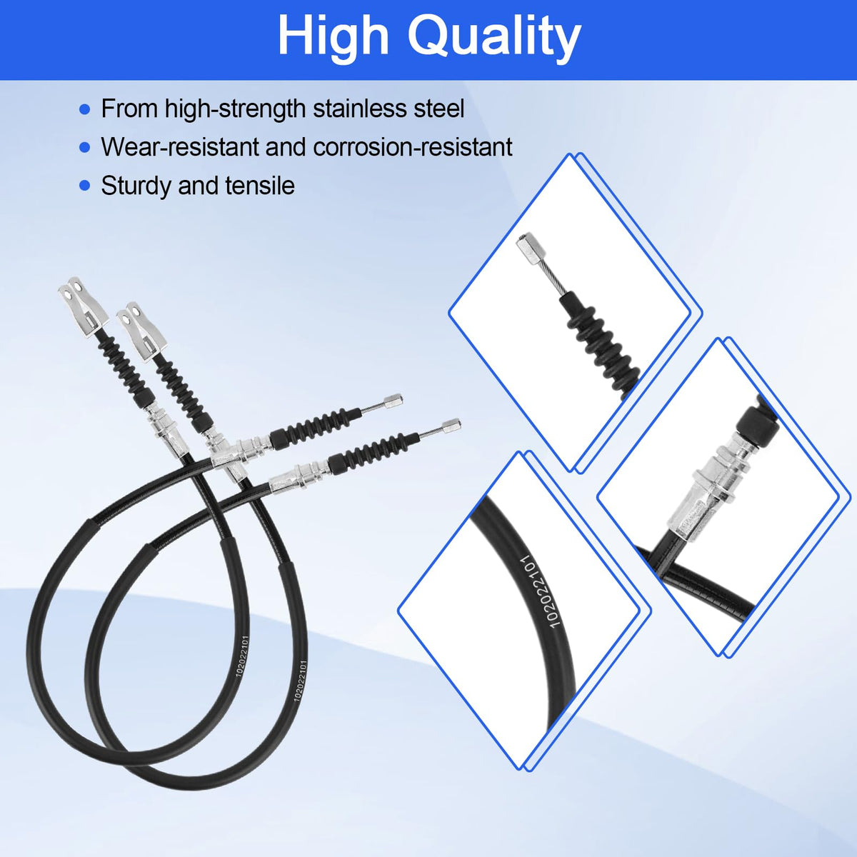 BZTT brake cable kit includes driver and passenger cables for easy install.