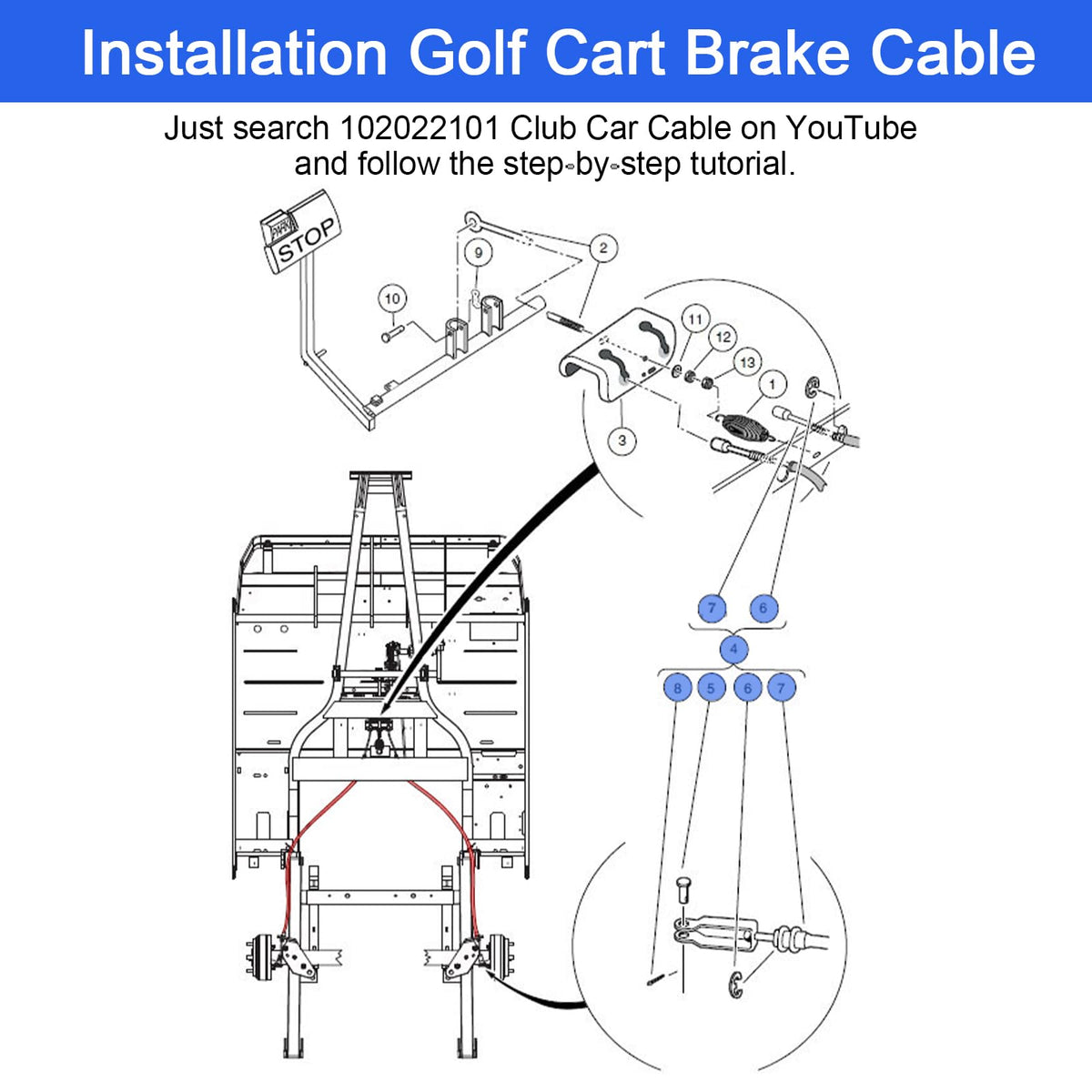 BZTT rust-resistant coating on brake cables for long-lasting performance.