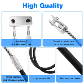 BZTT EZGO brake cable kit corrosion-resistant construction for reliable performance