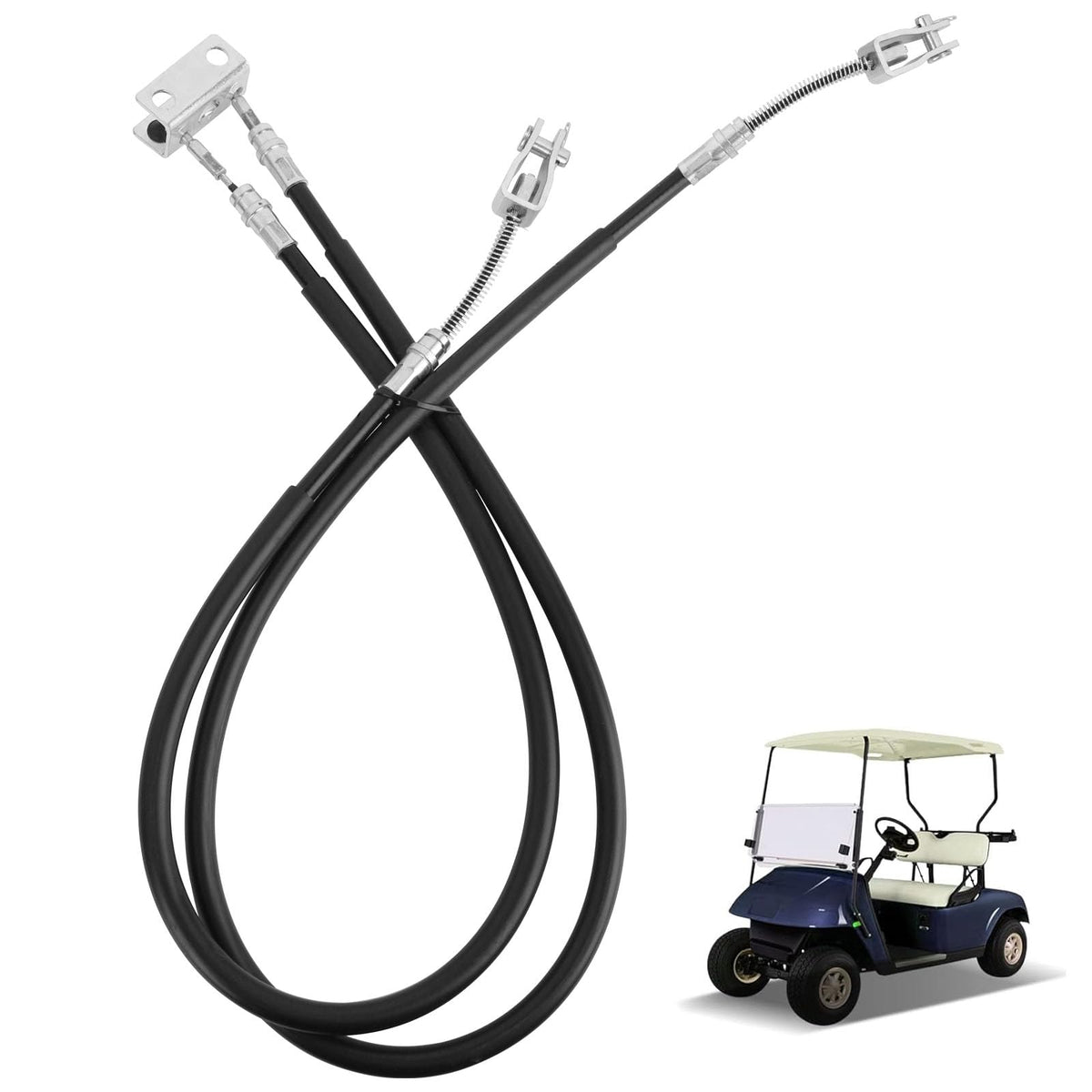 BZTT EZGO brake cable kit front view shows precise fit for 1994-2008 TXT/Medalist carts