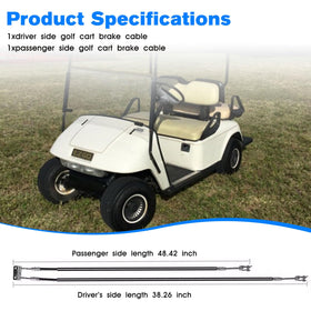 BZTT EZGO brake cable kit passenger-side 48.42 inches supports smooth deceleration