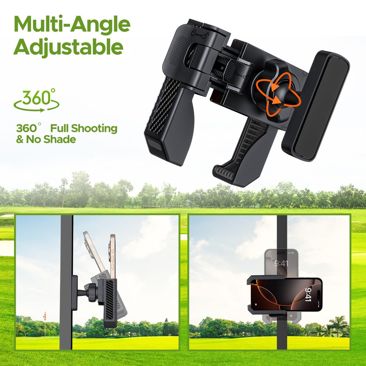 CABALAY 360-degree rotation ball joint for ideal GPS viewing angles.