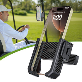 CABALAY golf cart mount with ultra-strong magnets for secure phone grip on metal surfaces.