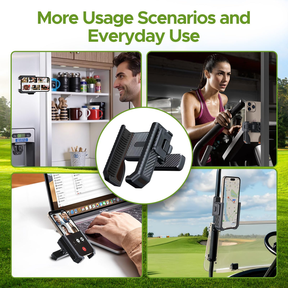 CABALAY easy one-handed attachment for quick phone access.