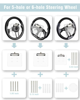 CaBYbigG scorecard holder on steering demonstrates easy installation across EZGO, Club Car, Yamaha.