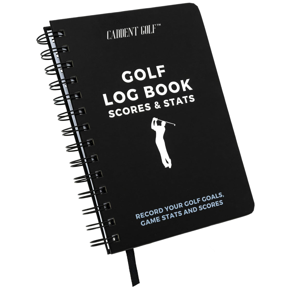 CADDENT GOLF log book durable cardstock stands up to frequent use.